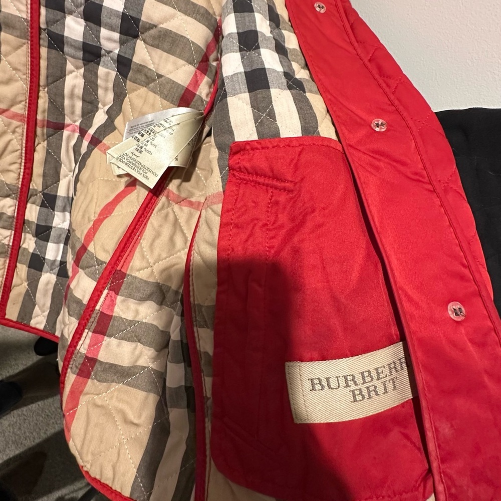 Burberry Brit Quilted Red Jacket XS - Picture 9 of 14